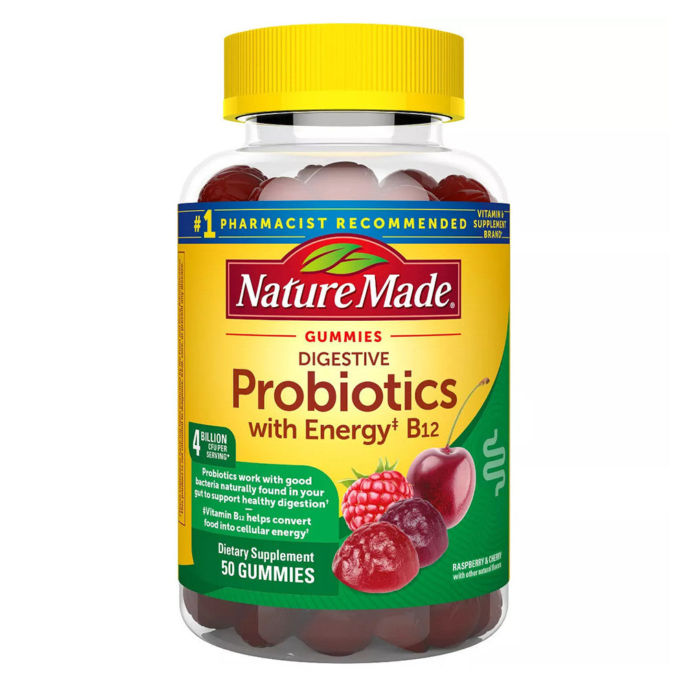 Nature Made Digestive Probiotics and Energy B12 Gummies, 50 Ea